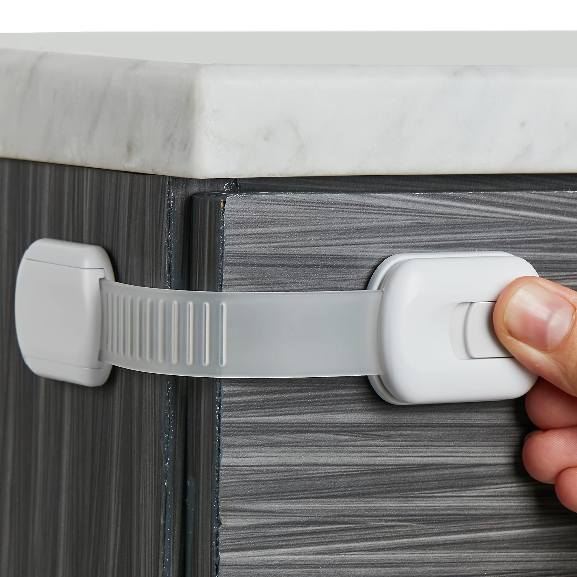 Baby Protection Cabinet Lock For Drawer Fridge Washing Machine Bucket Seat Cabinet Closet Oven Dumpster Adhesive Free Adjustable Multipurpose