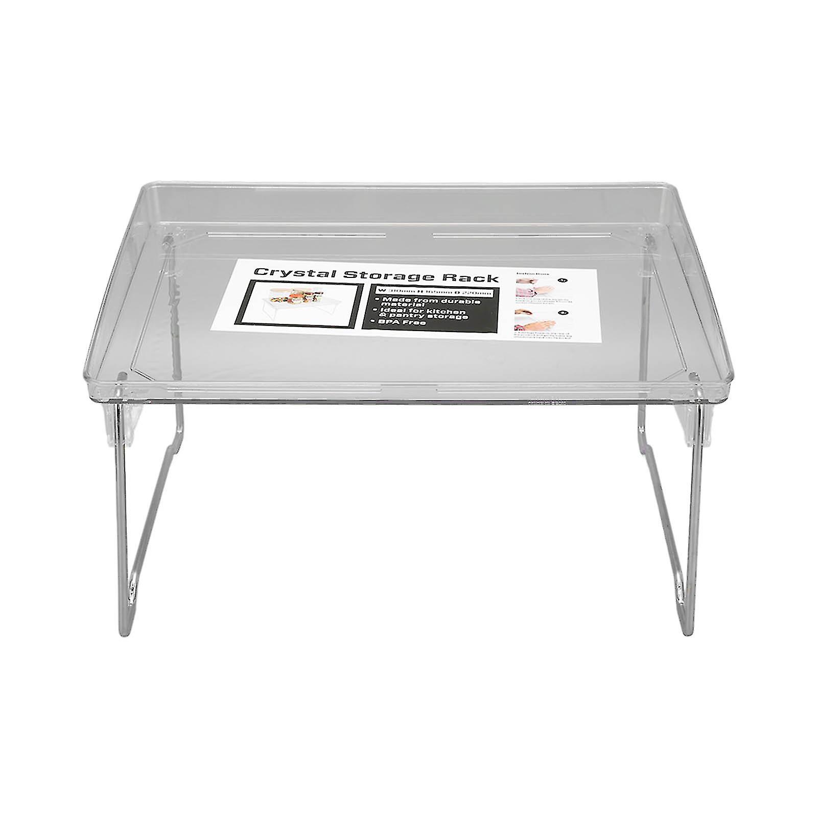 Desk Organizer Rack Stainless Steel Foldable Multifunctional Foldable Desktop Storage Shelf for Home