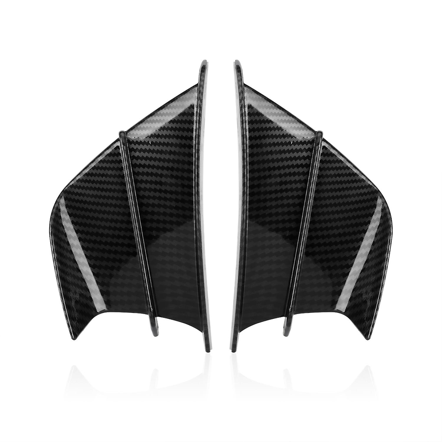 Universal Motorcycle Side Wing Carbon Fiber Bright Black Side Panel Winglets Fairing Winglets Side W