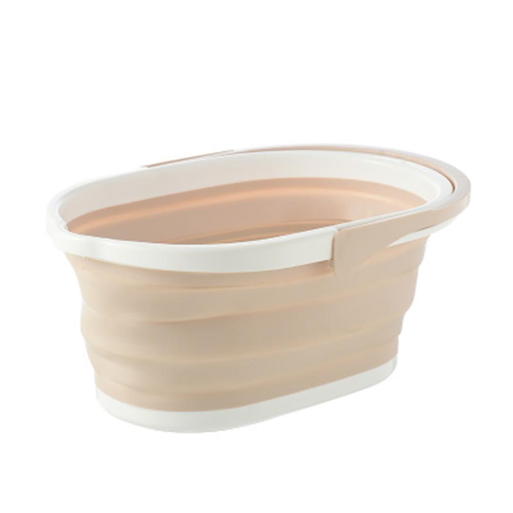 Foldable Mop Bucket Collapsible Portable Wash Basin Dishpan With Handle for Outdoor