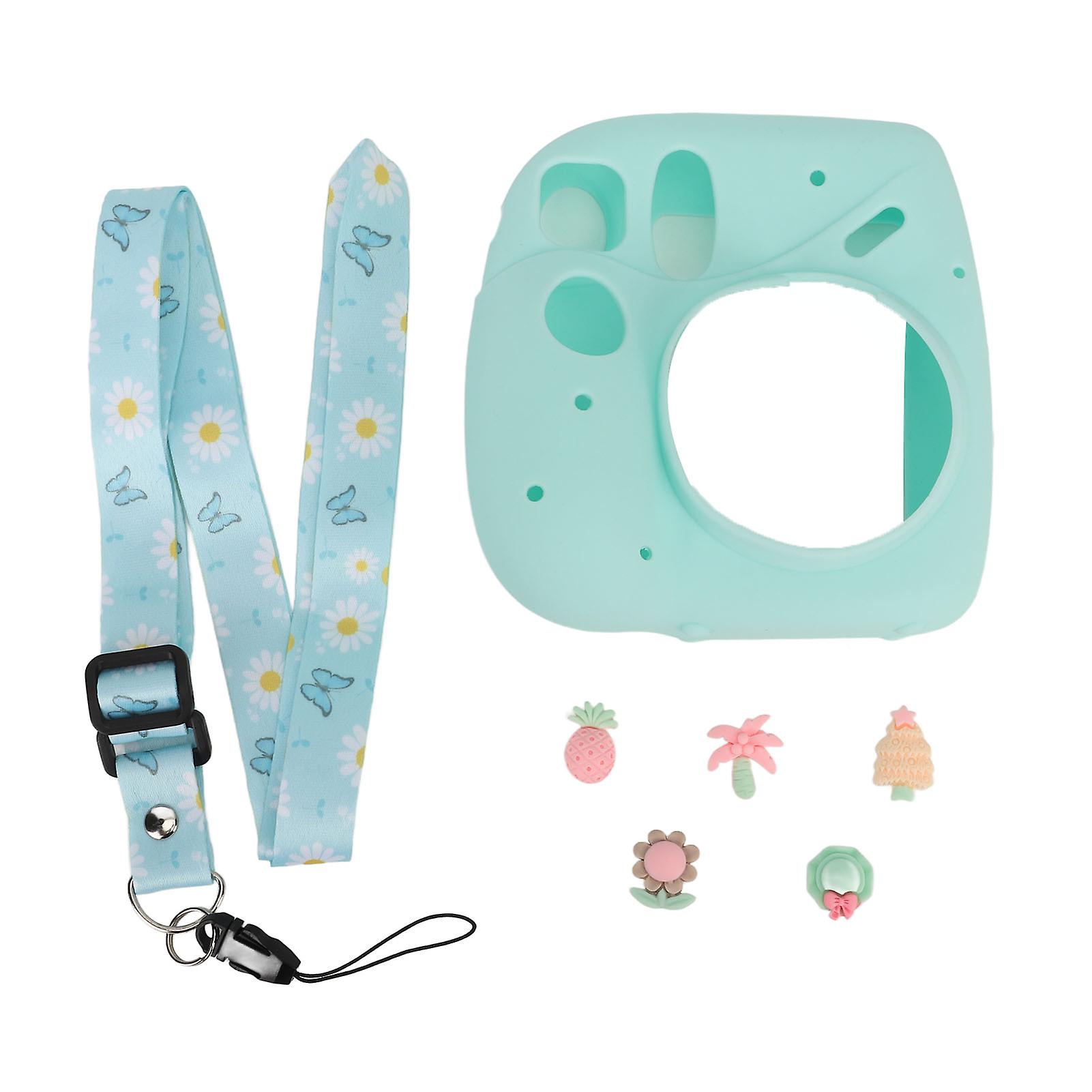 Instant Camera Lightweight Cover With Shoulder Strap Soft Silicone Protective Case For Instax Mini 7 Plus