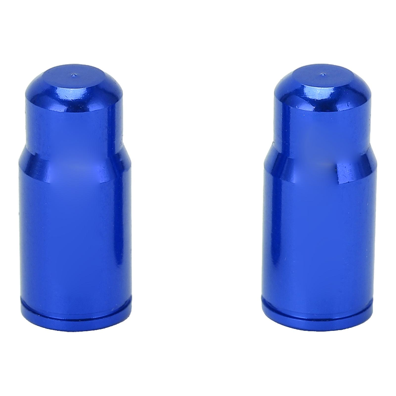 1 Pair Aluminum Alloy Presta Valve Caps for Road Bike MTB Bicycle Dustproof Blue