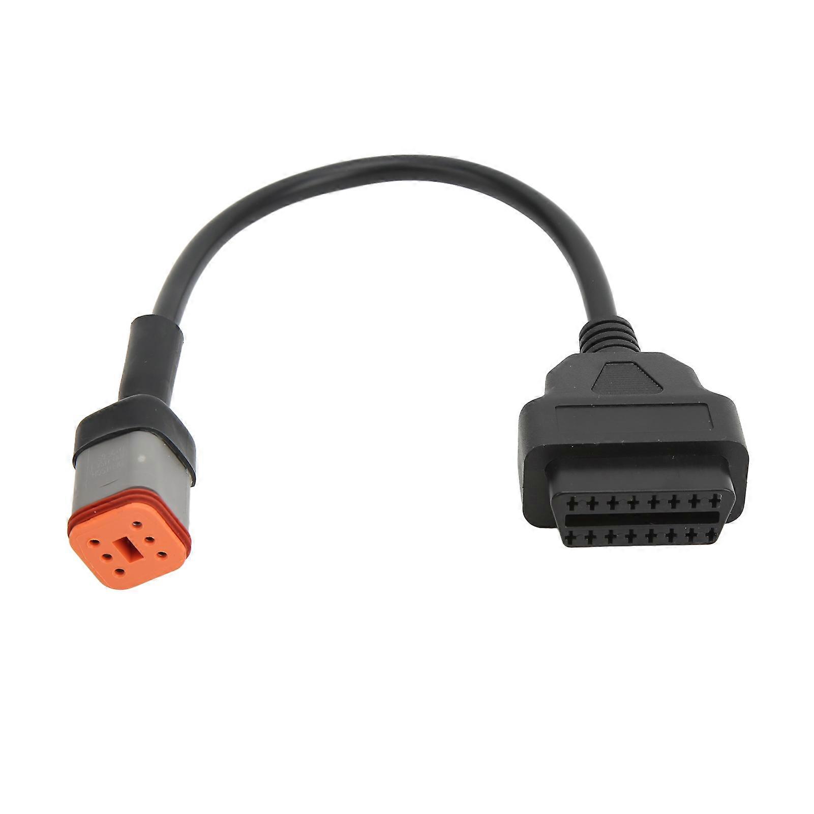 6 Pin OBD2 Motorcycle Diagnostic Adapter, Convenient Cable, Low Fuel Consumption for Safe Driving