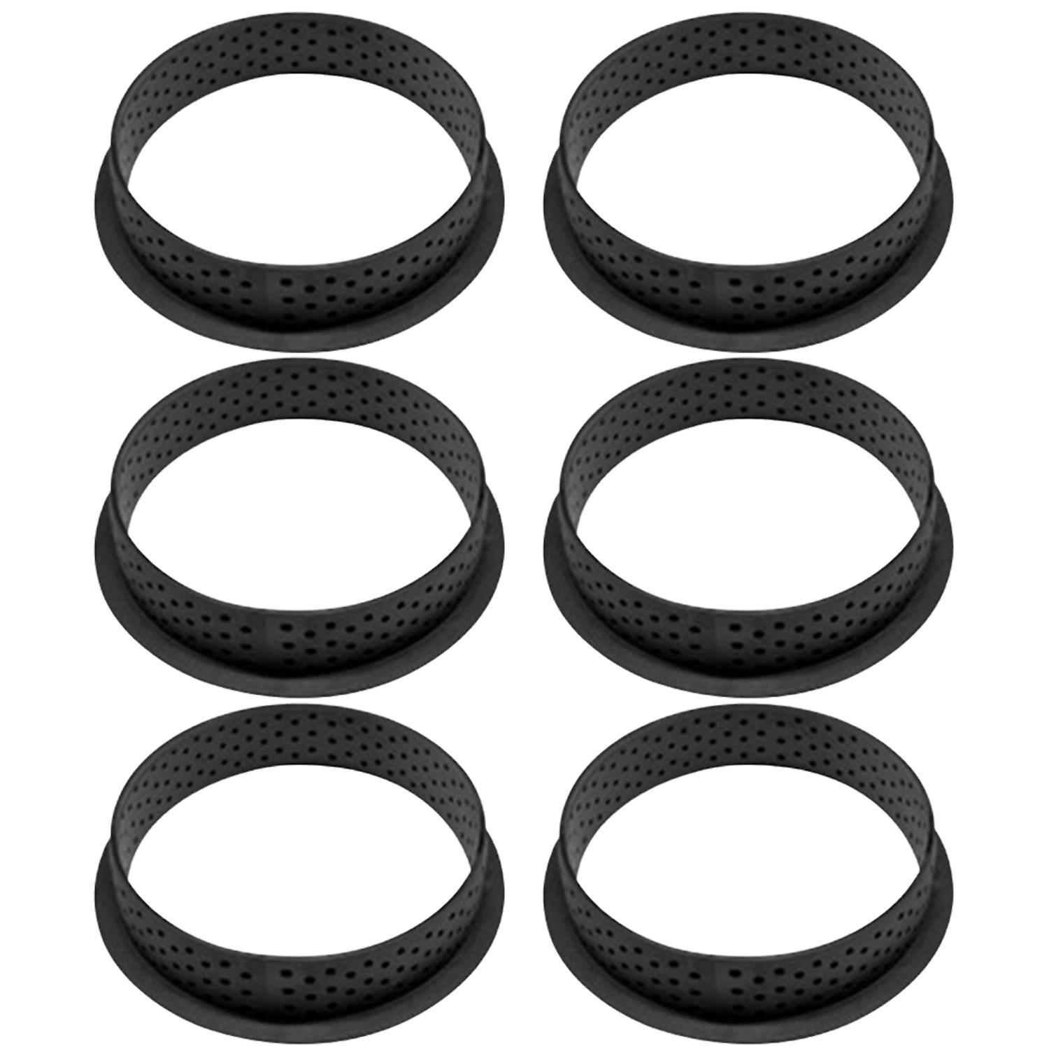 6Pcs Mousse Ring DIY with Air Vent Holes Silicone Breathable Surface Mousse Circle Ring for Home
