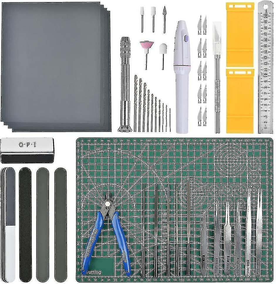 Professional 43 Pcs Gundam Model Tools Kit Hobby Building Tools Craft Set Gundam Modeler Basic Tools For Basic Model Building, Repairing And Fixing-YU
