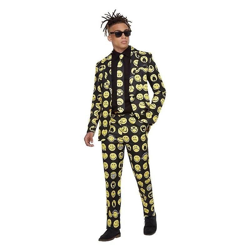 Smiley Stand Out Costume Jaune & Noir Homme