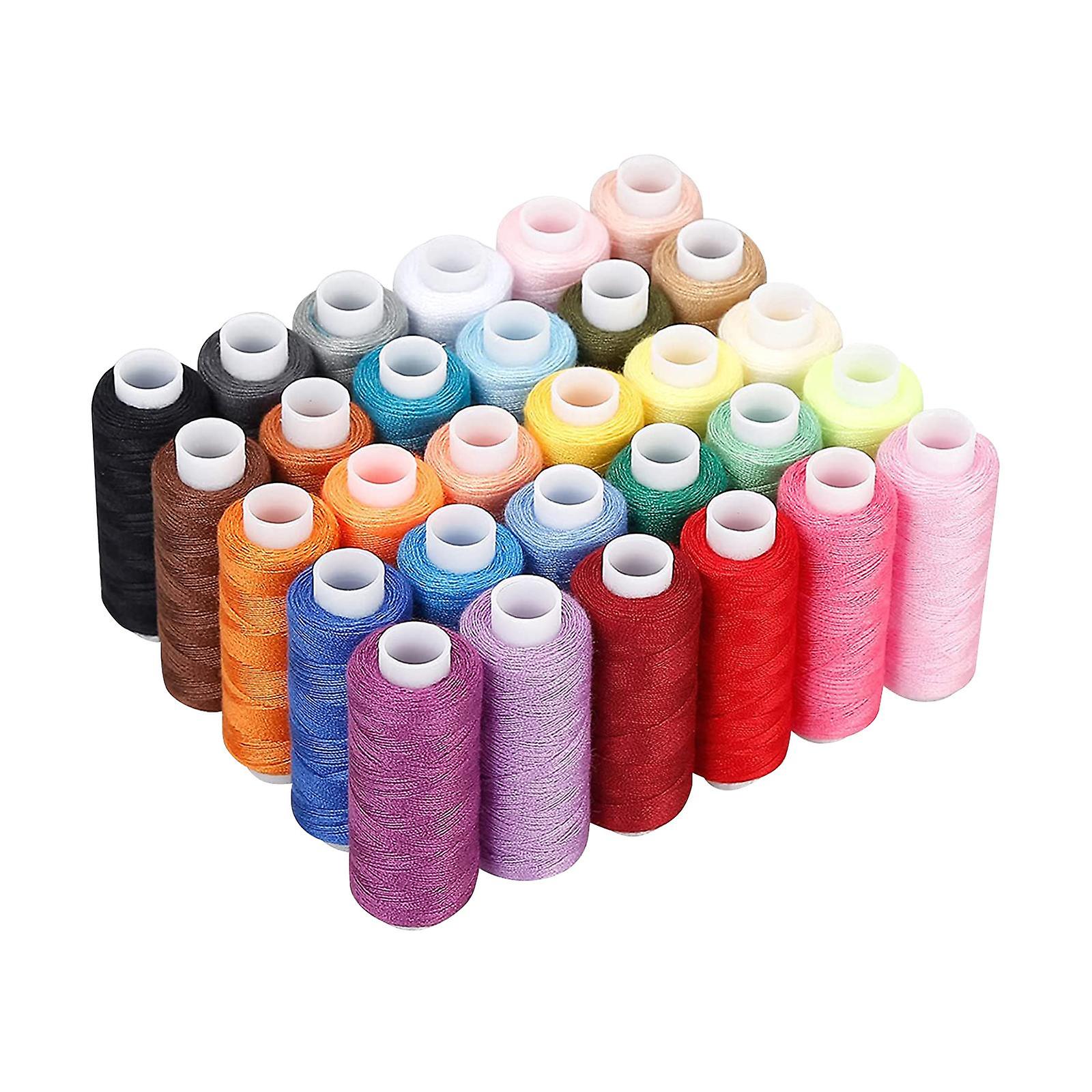 60Pcs εξαρτήσεις νημάτων ραψίματος 250 γιάρδες κάθε καρούλι Παιδικά καρούλια νημάτων πολυεστέρα υψηλής αντοχής για τη ραφή εξαρτημάτων χειροτεχνίας DIY