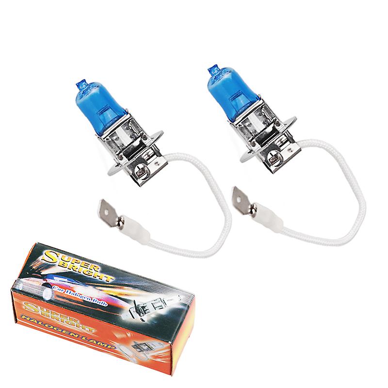 2 PCS H3 Super Bright White Fog Halogen Bulb 55W Car Head Lamp Light 12V Car Styling Car Light Source Parking 6000K