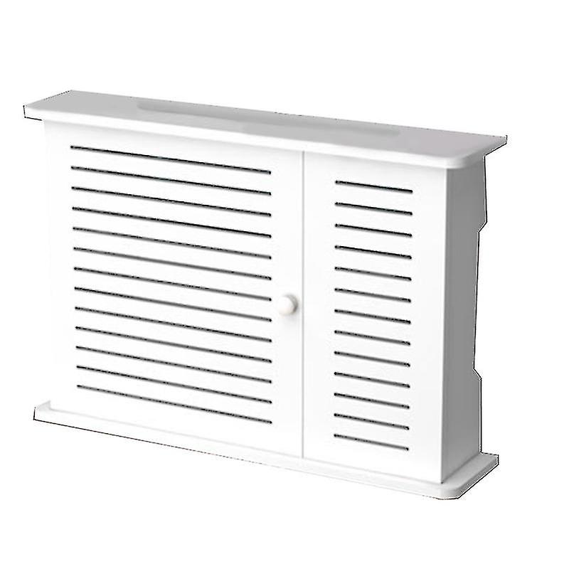 Wireless Wifi Router Box Wooden Box Cable Plus Wire Bracket Wall-mounted Plug-in Board Rack-Single