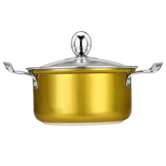 16cm Edelstahl Induktionsherd Stahl Mini Suppe mit Universal Topf 2 Griff