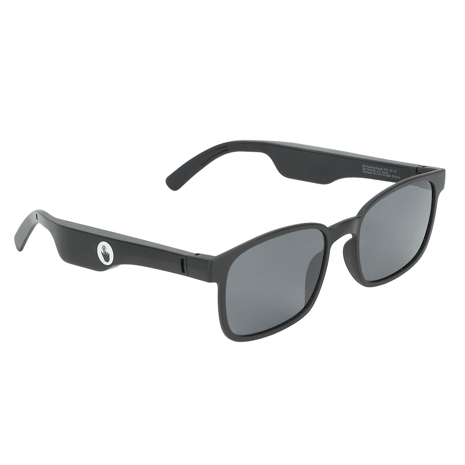 نظارات ذكية × 13 نظارات ذكية بنمط الأذن المفتوحة تستمع إلى مكالمات الموسيقى بلوتوث 5.0 نظارات صوتية أسود 