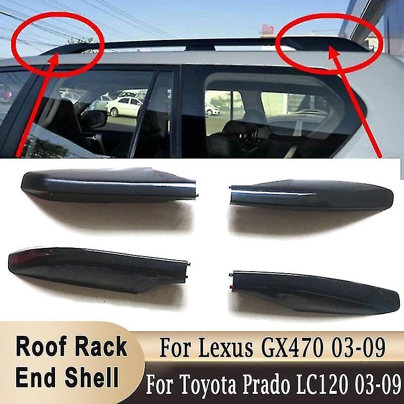 For Toyota Land Cruiser Prado Lc120 Fj120 03-09 Roof Rack Luggage Bar Rail End Shell Plasitc Protect