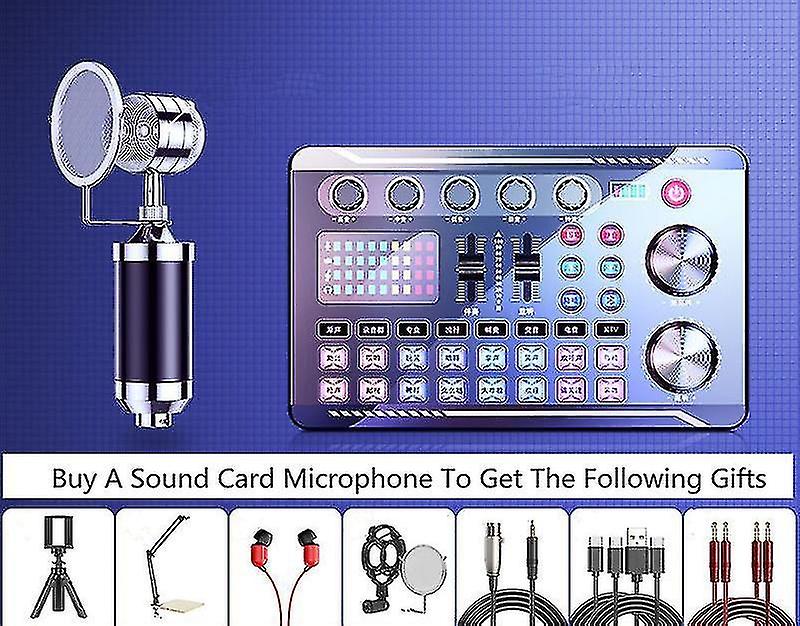 Microphone. With Sound Card Processor Set. Wireless Bluetooth Media Streaming Player. Suitable For P