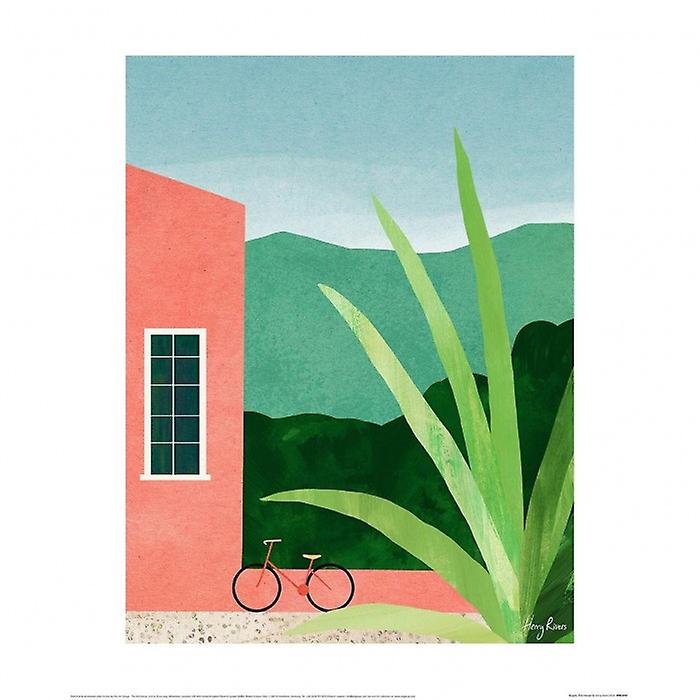 Henry Rivers Bicycle, Pink House Print
