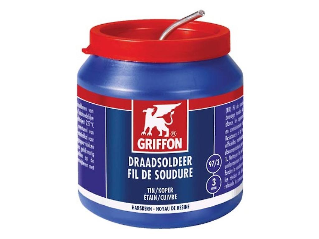 Griffon Lötdraht, Zinnkupfer 97/3, 3 mm Durchmesser, 500 g Rolle, hohe Qualität