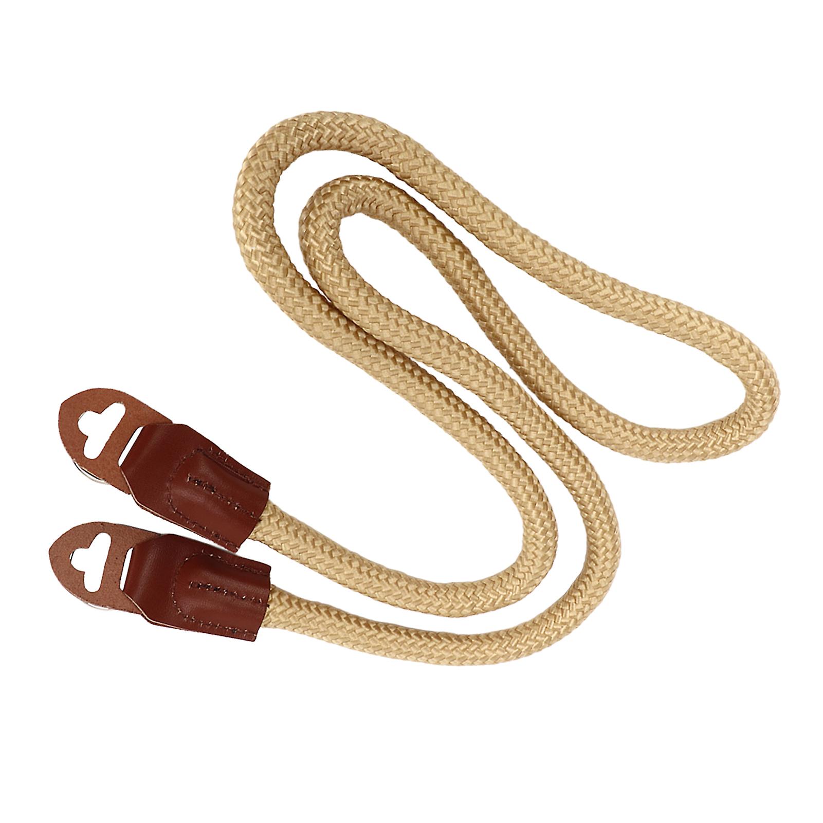 Camera Neck Shoulder Strap Portable Cowhide Nylon Soft Shoulder Belt for Digital SLR Camera Khaki 