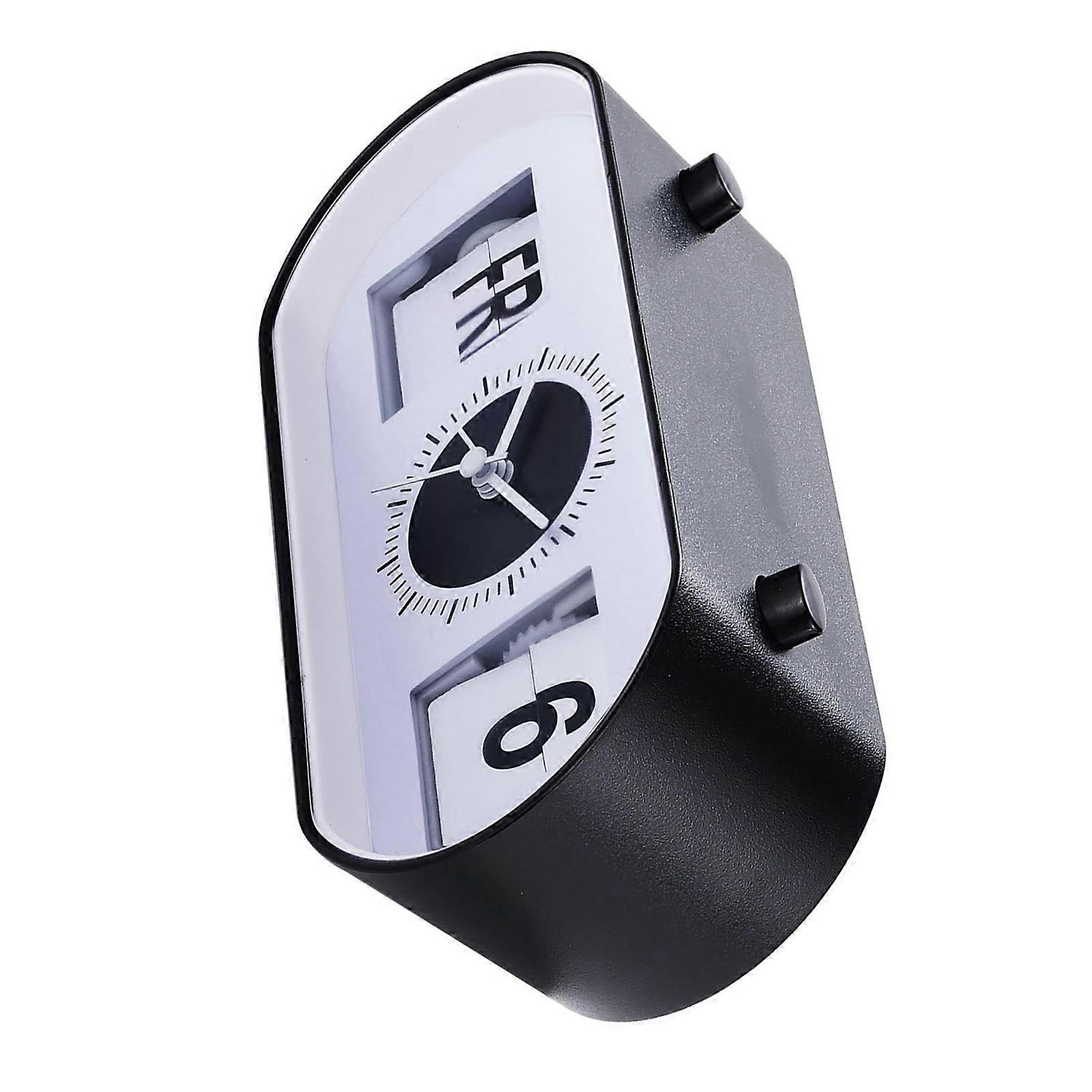 Manual Flip Alarm Clock Simple Silent Modern Calendar Function Desktop Alarm Clock for Home Decoration 