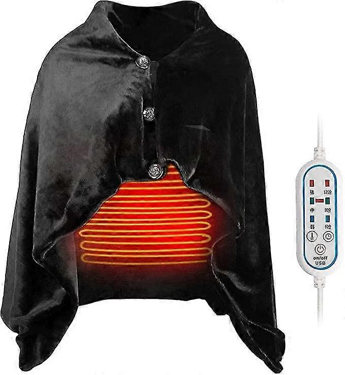 New Usb Heated Electric Warming Shawl Lap Blanket Heated Throw Blanket Warm Home Car