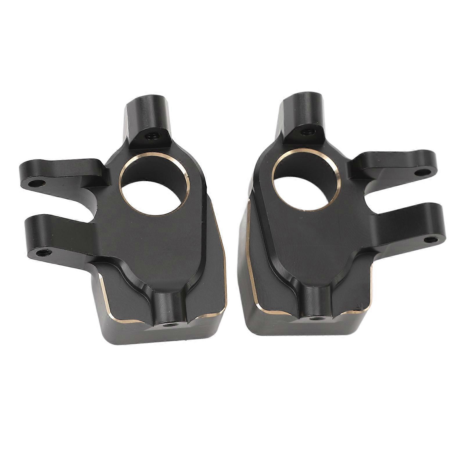 2pcs Steering Knuckles Brass Black Front Steering Knuckles Inner Covers for Capra for SCX10 III 1/10 RC Car