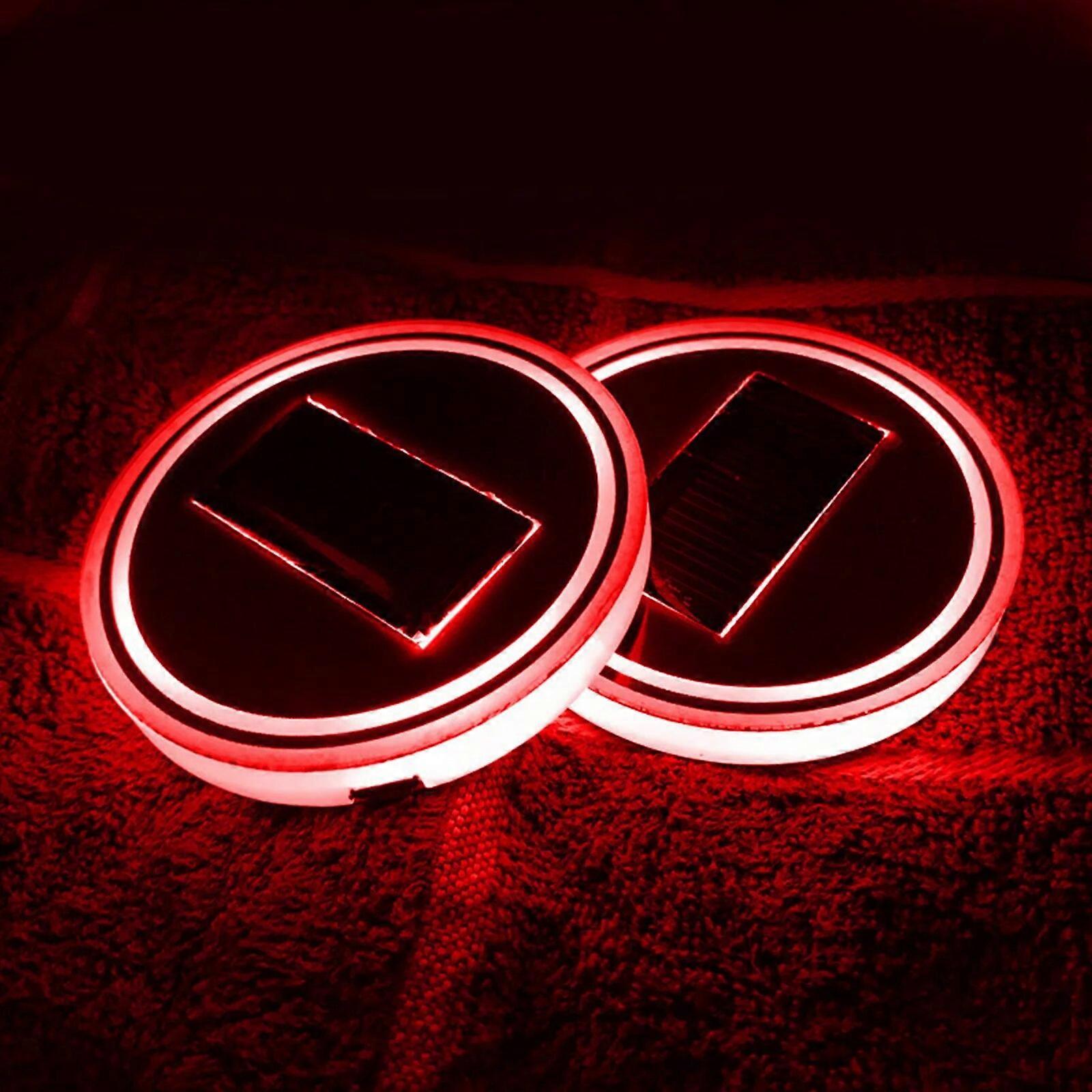Car LED Cup Holder Light Mats Car Coasters Bottle Atmosphere Light Constellation Backlight Lamp LED Cup 7 Colors Holder Pads FN9U8843