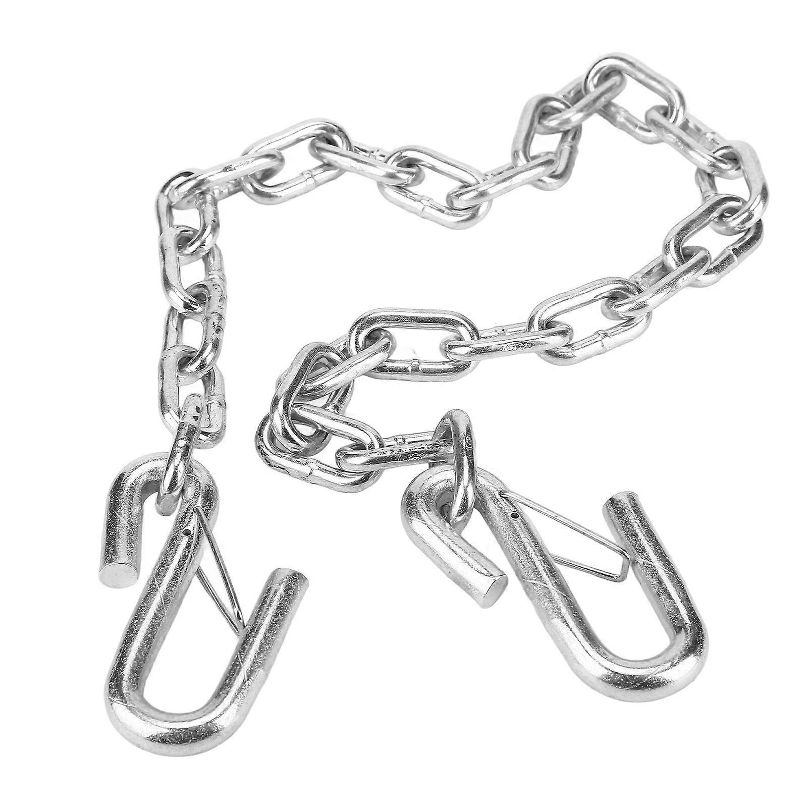 Trailer Safety Chain 3500lbs Towing Wire Ropes with Double Spring Clip Hooks for Trailer RV NO.01800