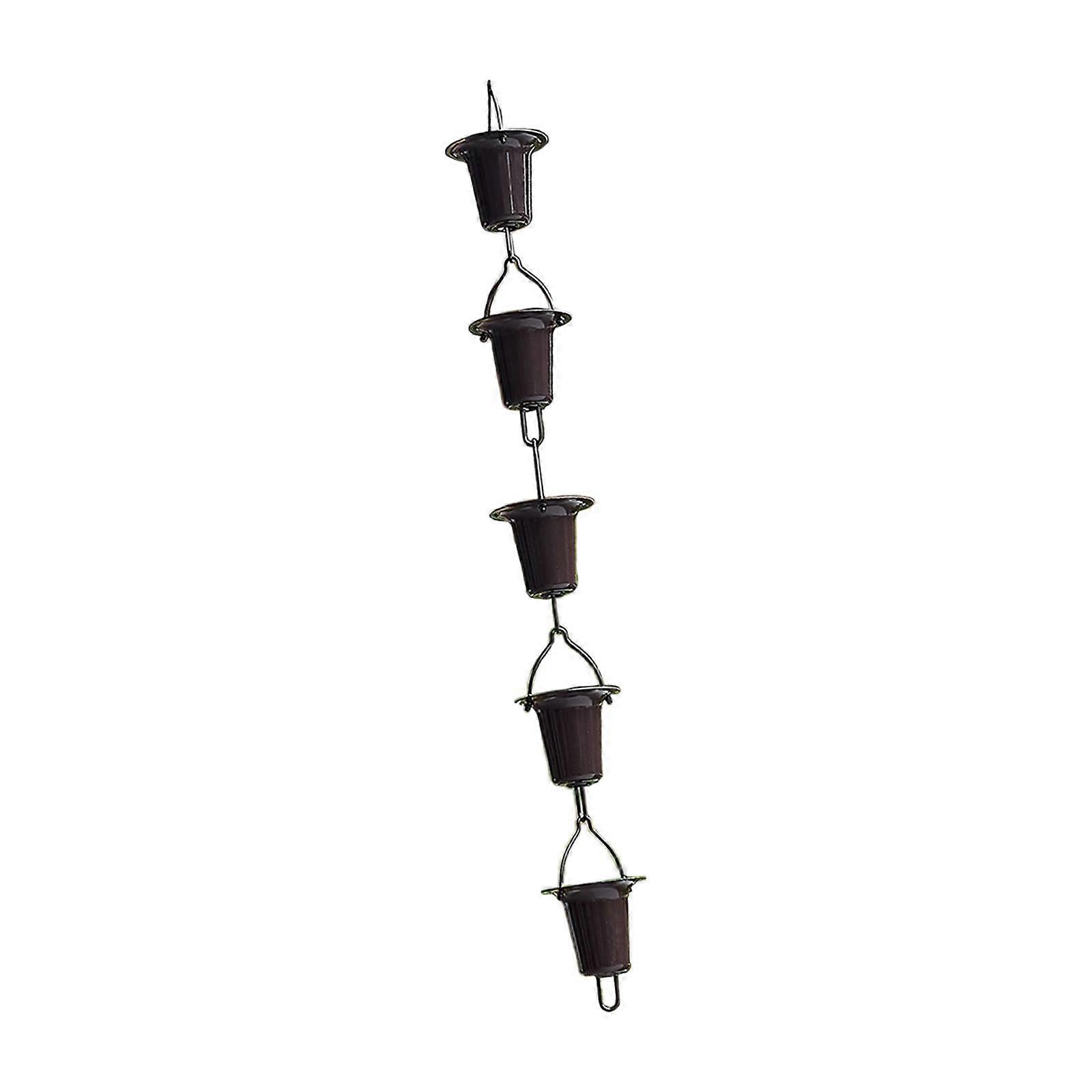 Remplacement Descentes pluviales Toits extérieurs Cabanons de cour Chaîne de pluie 100cm pour gouttières Forme de trompette