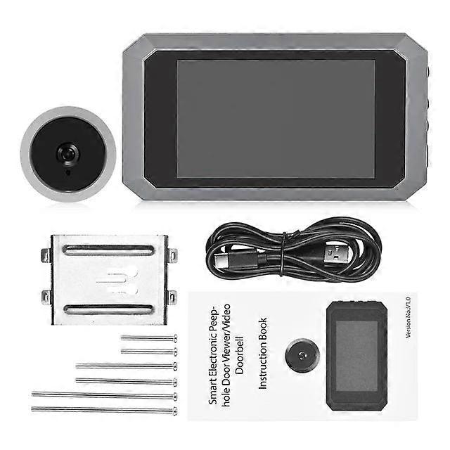 3.97-Inch Apartment Peephole Viewer - 2mp Lcd Digital, 120 Degree, Color Infrared Camera, 1080p Door Monitor