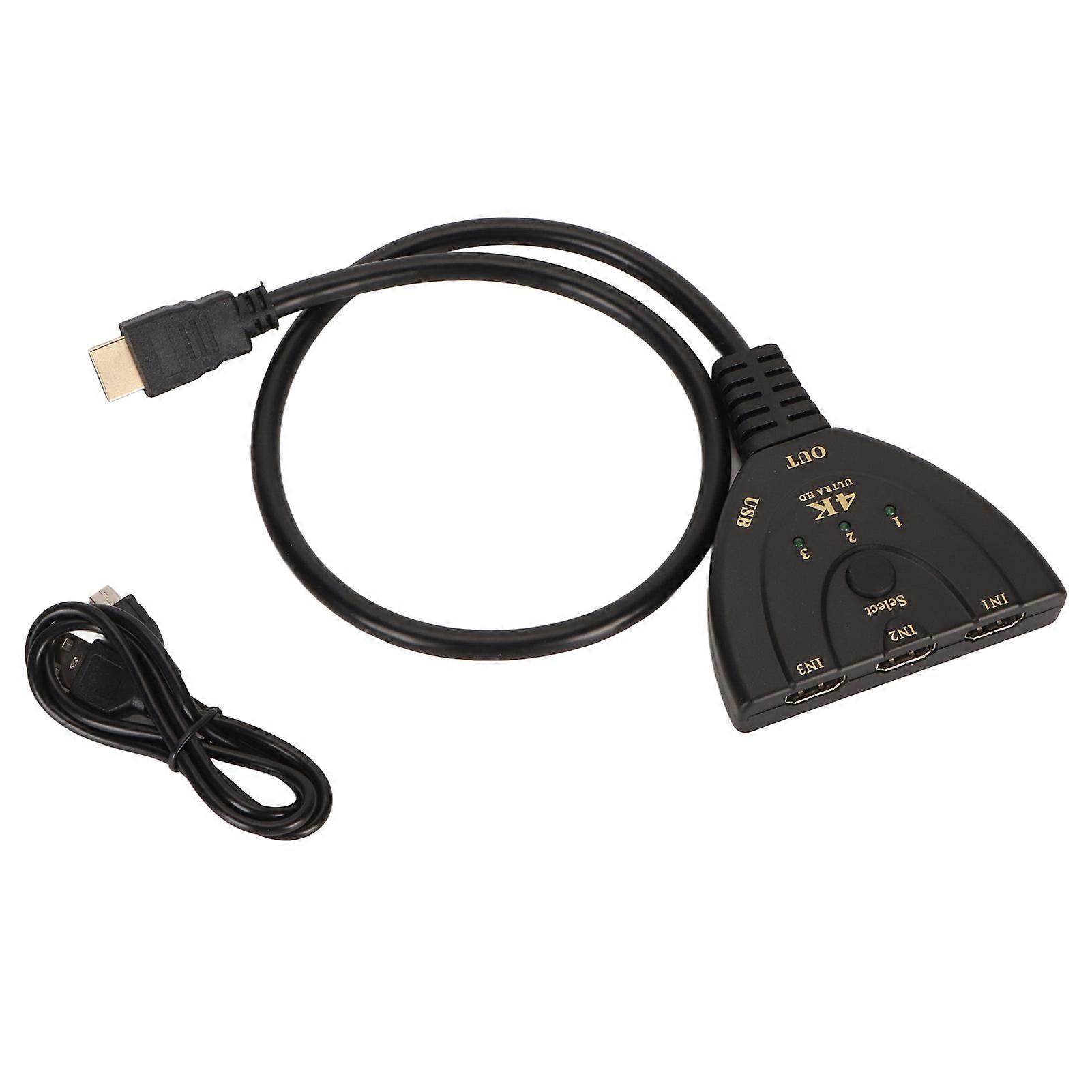 HD Multimedia Interface Switch 3 in 1 uit 4K Ondersteuning 3D 3 Port Video Switcher Selector voor PC TV Projector