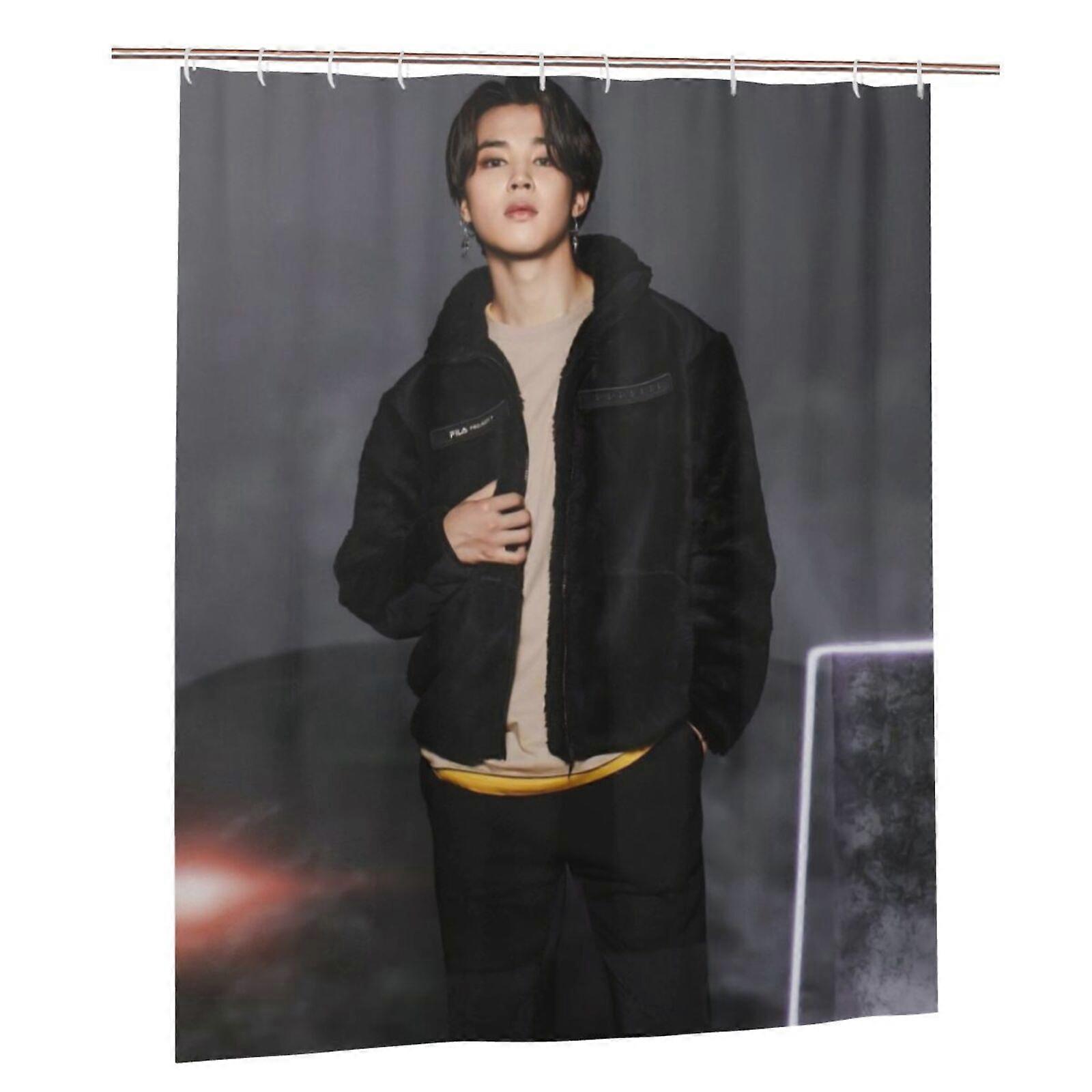BTS Jimin (192) Shower Curtain Set Bathroom Fabric Curtain Waterproof Shower Curtain-ML1027