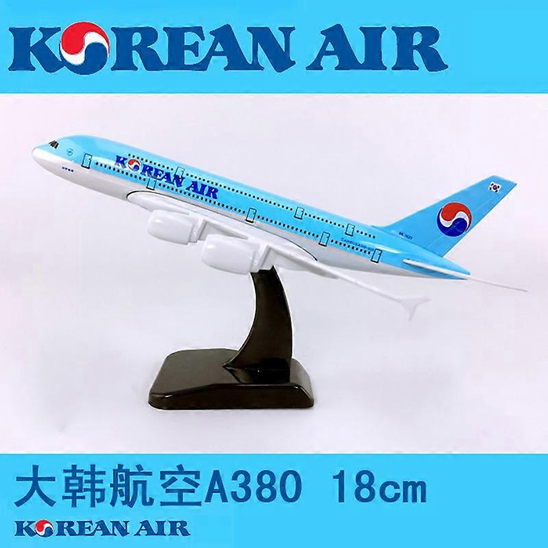18CM 1:400 Airbus A380 Korean air airplane aircraft plane alloy static solide model with base collectible display toy collection