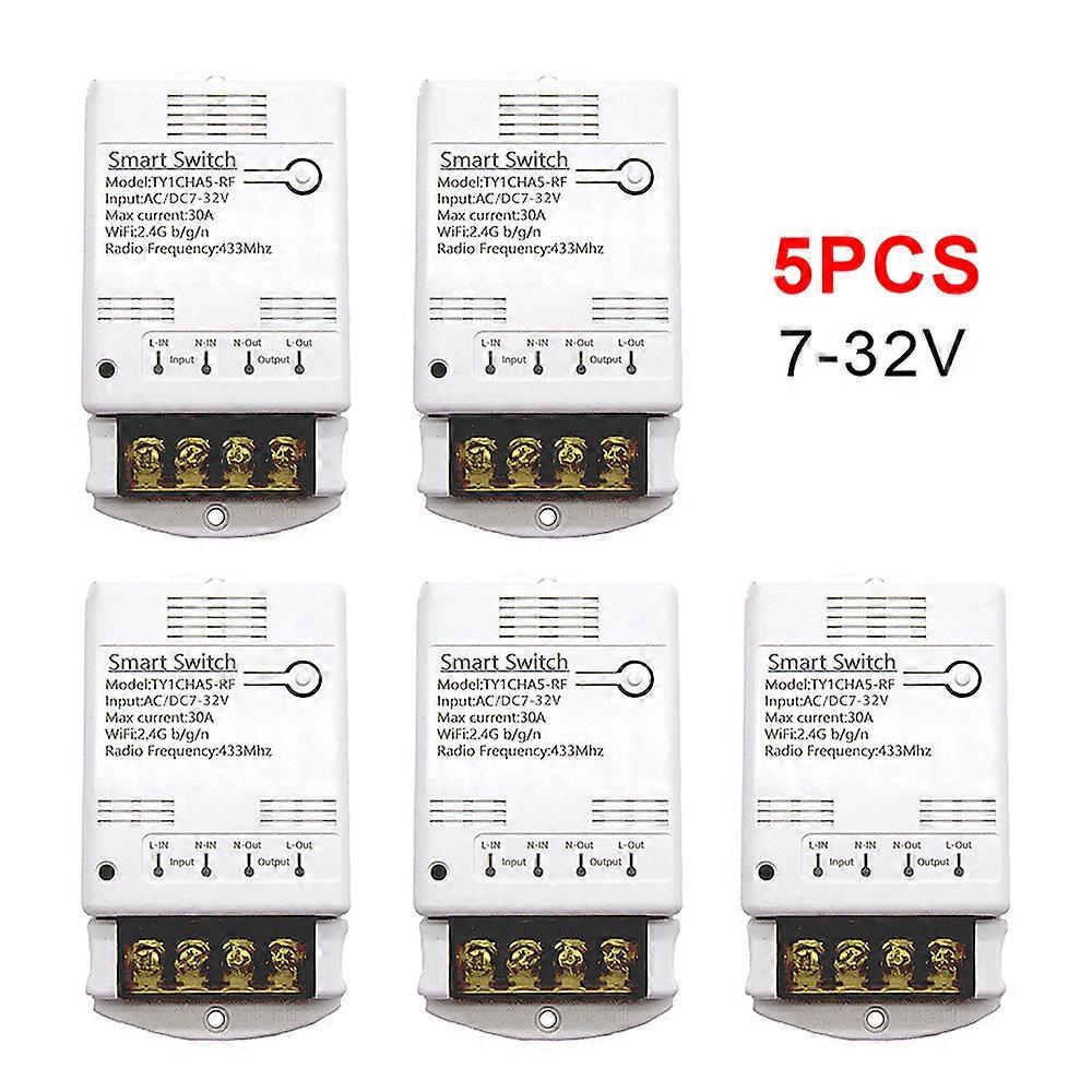 TUYA 30A 4000W Schaltmodul AC/DC 7-32V AC 85-250V WIFI Smart Switch Relay Arbeiten Sie mit Alexa Google Home Control
