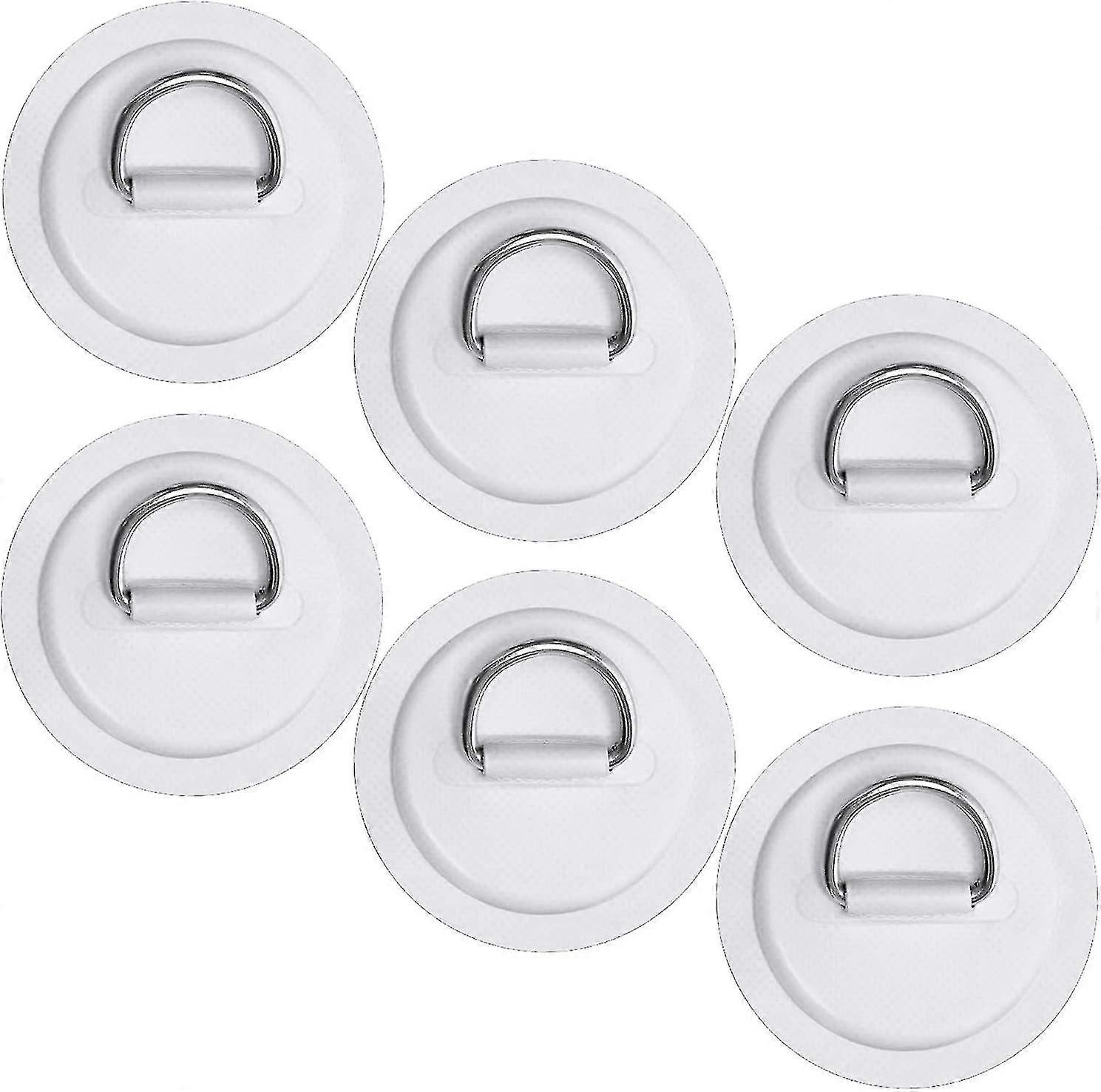 6 Pack Stainless Steel D-ring Patch For Inflatable Boat Kayak