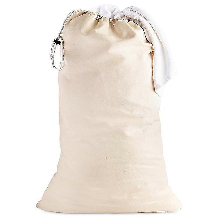 2 Pack - Extra Large Natural Cotton Laundry Bag , Heavy Duty Large 24 X 36 Inch Xl College Dorm Tear Resistant Dirty Cloth Big Storage (2)