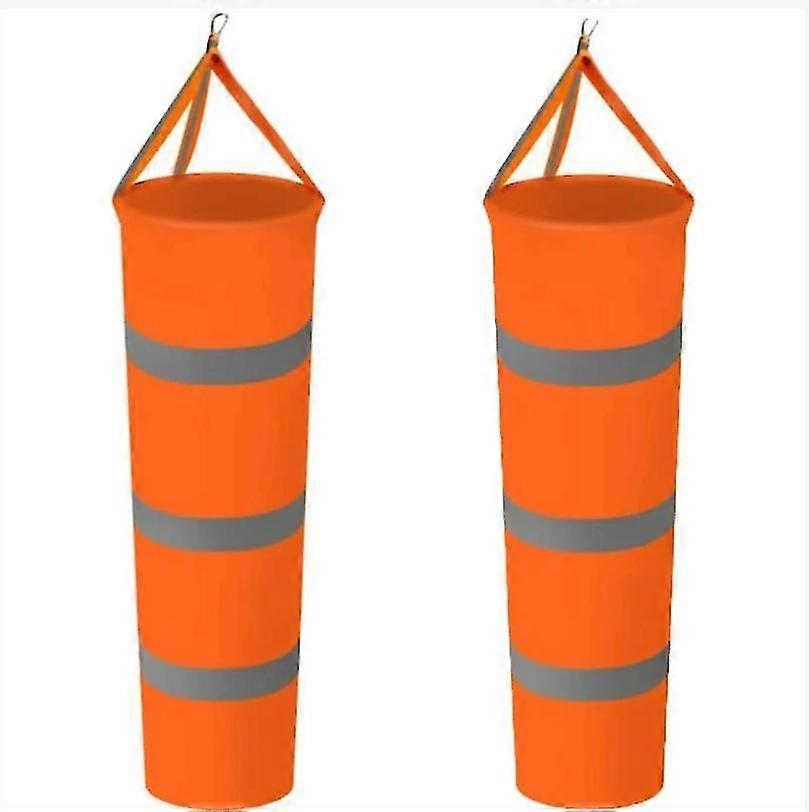 2024 2 Pieces Wind Measurement Sock, Windsock with Reflective Belt, 80cm