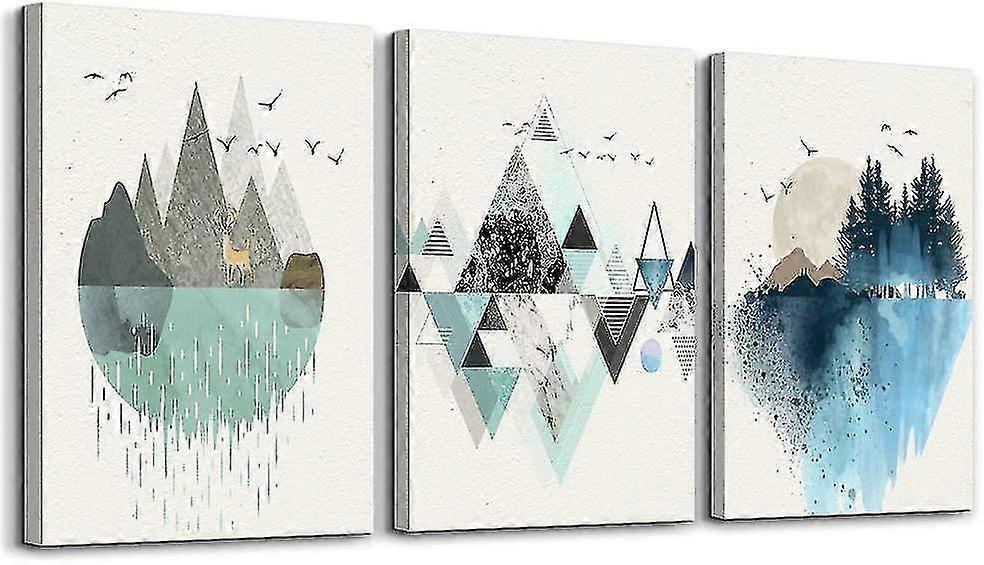 Abstract Mountain In Daytime Canvas Prints Wall Art Paintings Abstract Geometry