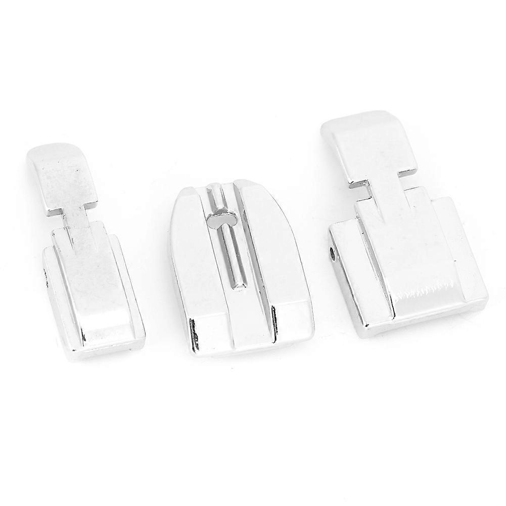 3stk usynlig lynlåsfod rustfrit stål sølv hjemmesymaskine trykfod