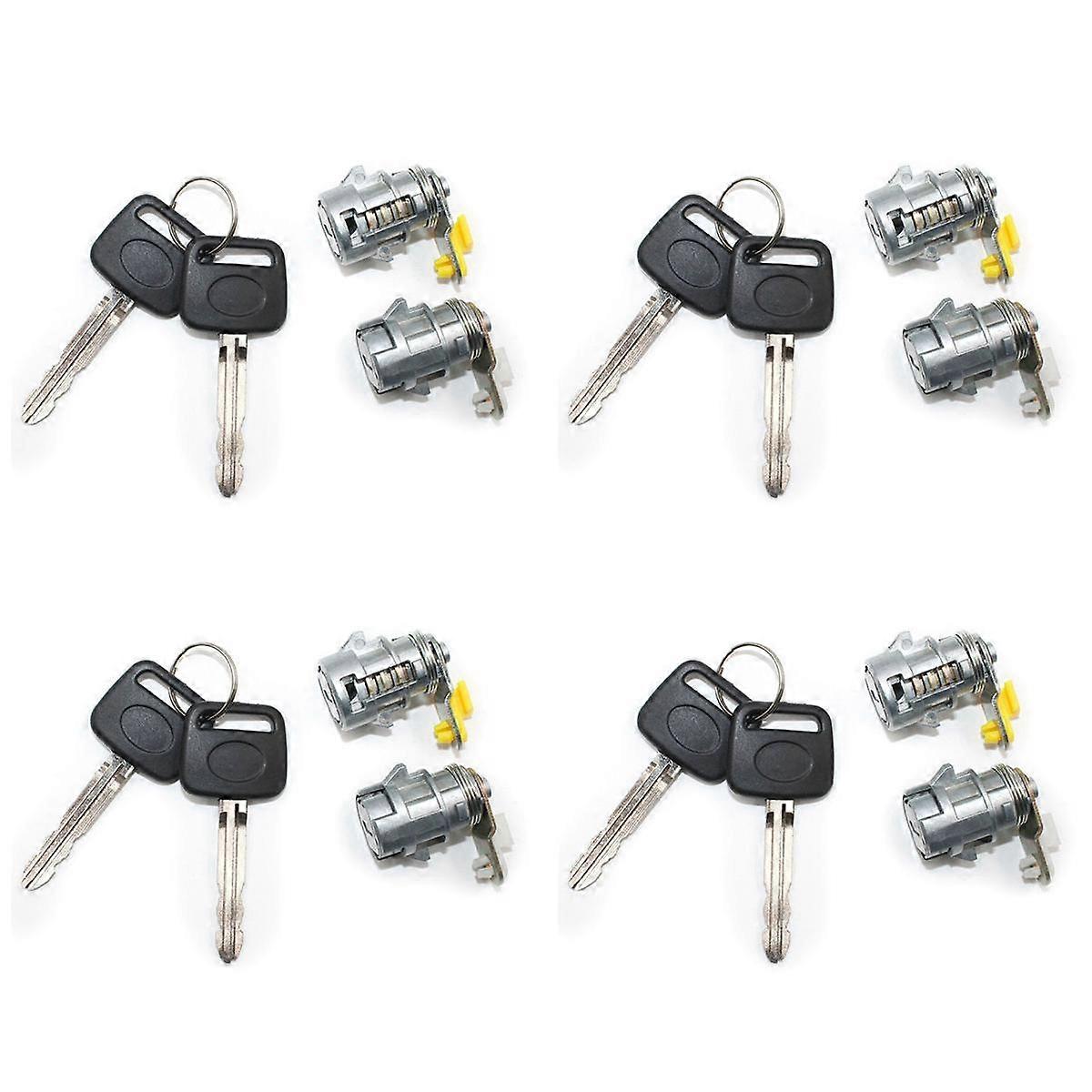 4X Door Lock Set with Key(L & R) for 89-95 Pickup 89-98 4Runner for Door Lock Cylinder Key 69051-35