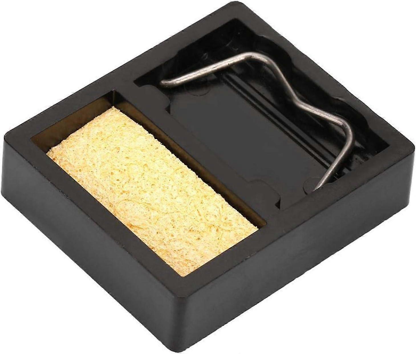 Mini Electric Soldering Iron Stand Holder with Tip Cleaner Sponge 600 High Temperature Resistant for Soldering, Assembly and Crafts
