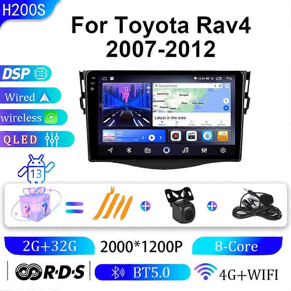 Sopii Toyota RAV4 auto 07-12 autossa Android suuren näytön navigaattori GPS-navigointi all-in-one-kone-2K