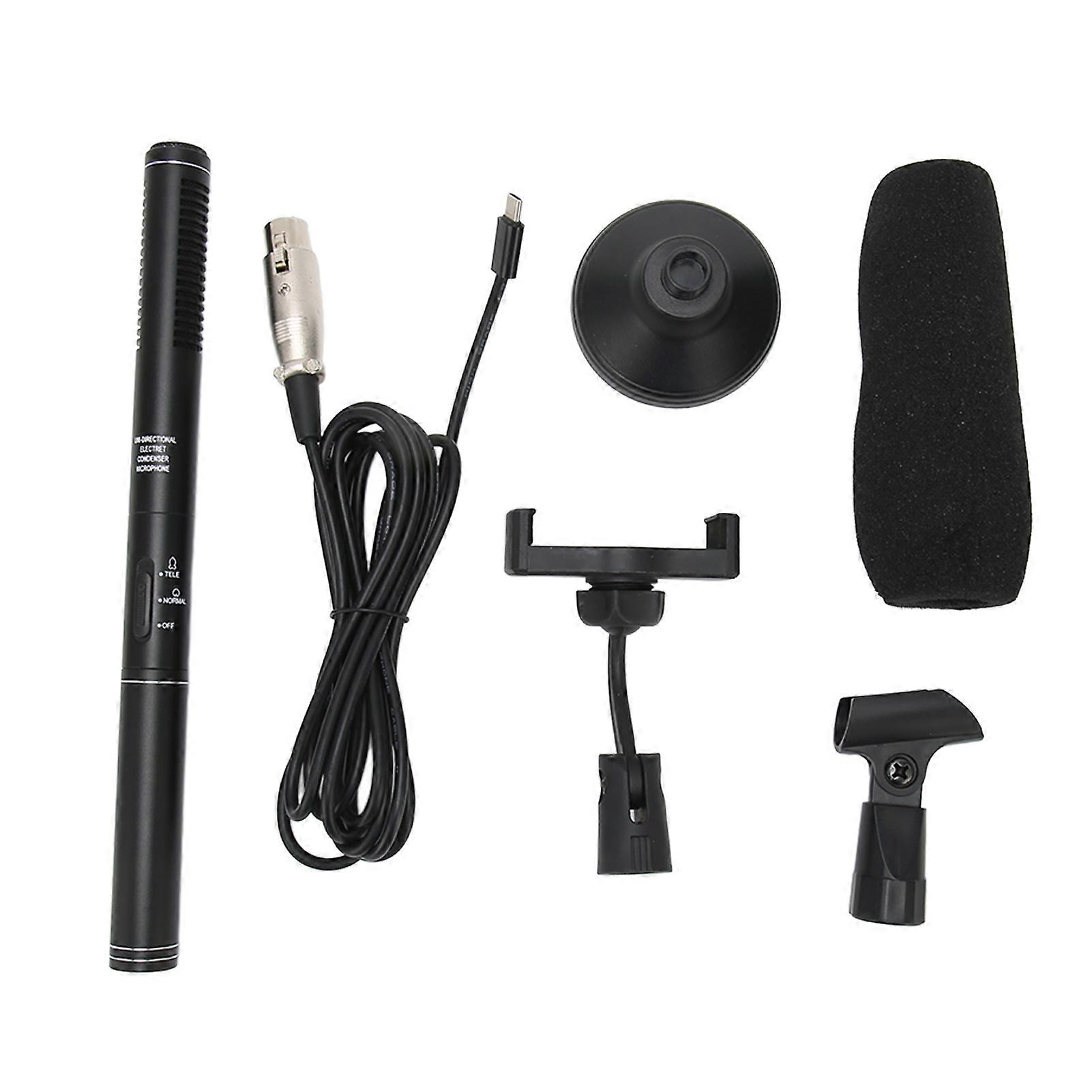Handheld Interview Microphone Live Broadcast Wired Professional Portable Reporter Microphone for Outdoor NO.4024