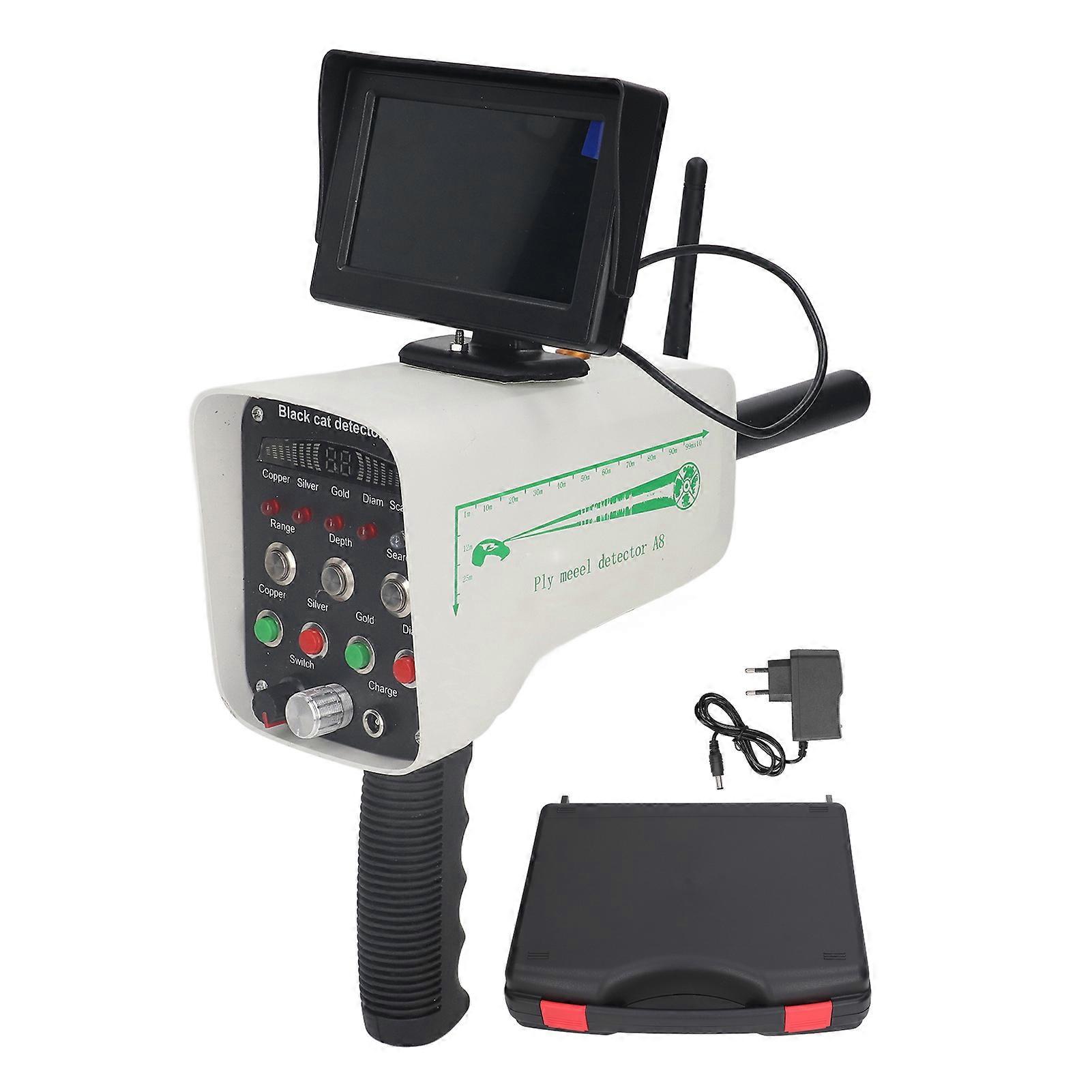 كاشف الذهب بعيد المدى AC100 إلى 240V ماسح المعادن تحت الأرض مع شاشة عالية الوضوح لقابس الذهب والفضة والنحاس في الاتحاد الأوروبي