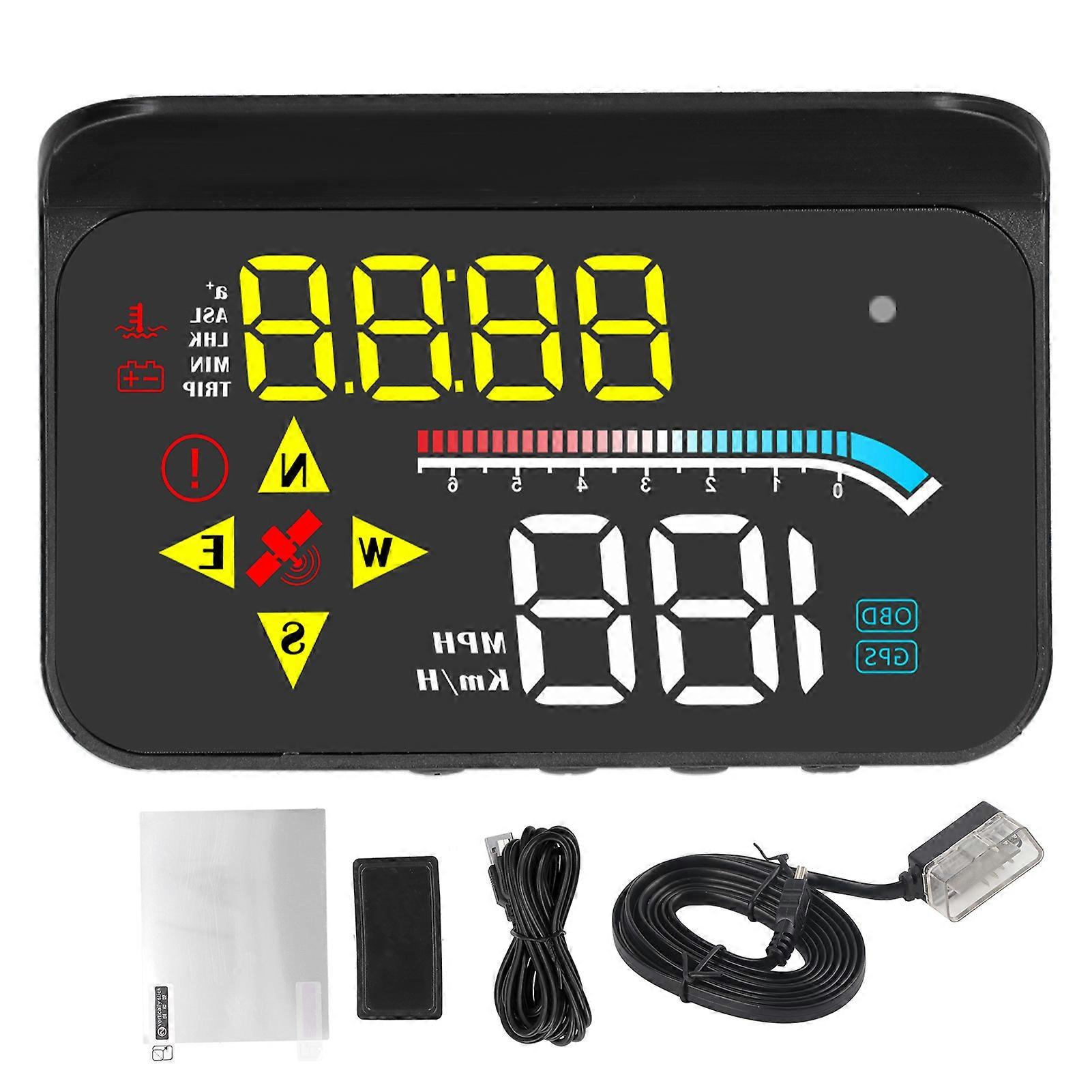 Auto OBD2 GPS Systerm HUD HeadUp Display Digital Car Speed Projector Universal