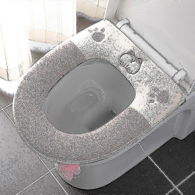 Warmer WC-Sitzbezug mit verdickten Plüsch-Badaccessoires