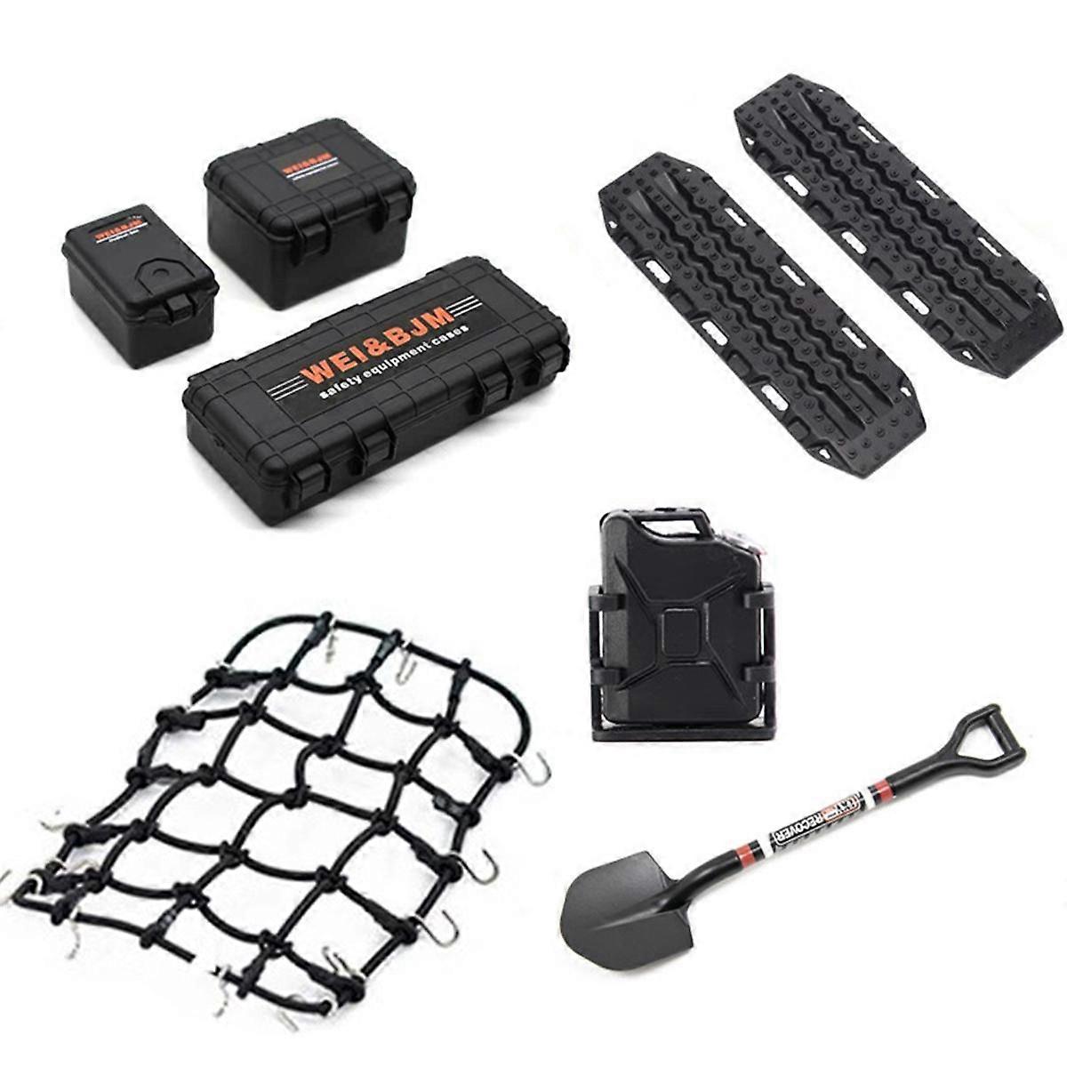 Universal 8PCS/Set Simulated Decoration Suitcase Luggage Net Shovel For TRX4 SCX10 90046 1/10 RC Ca