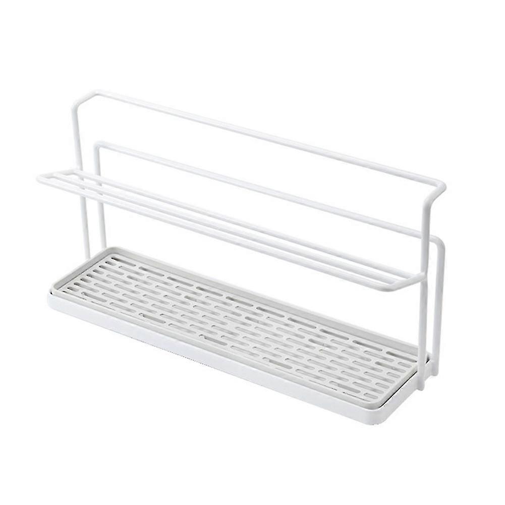 Bottle Drying Rack Cup Storage Rack with Drainage Tray Kitchen Mug Organizing Rack White
