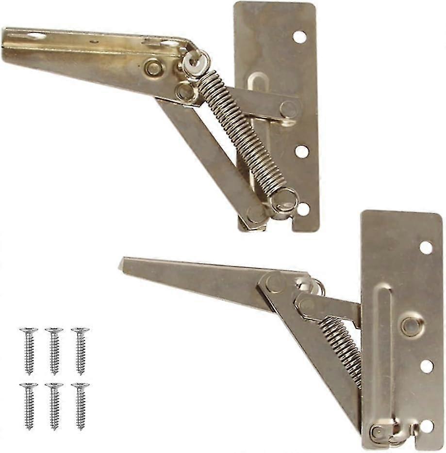 Set Of 2 Hinged Flap Hingesup And Down Door Support Hinge Hidden Embedded Hinge 90 Spring Supportl