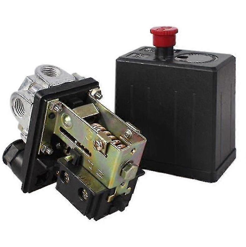 Air Compressor Pressure Switch Control Valve 240v 175psi Heavy Duty-black