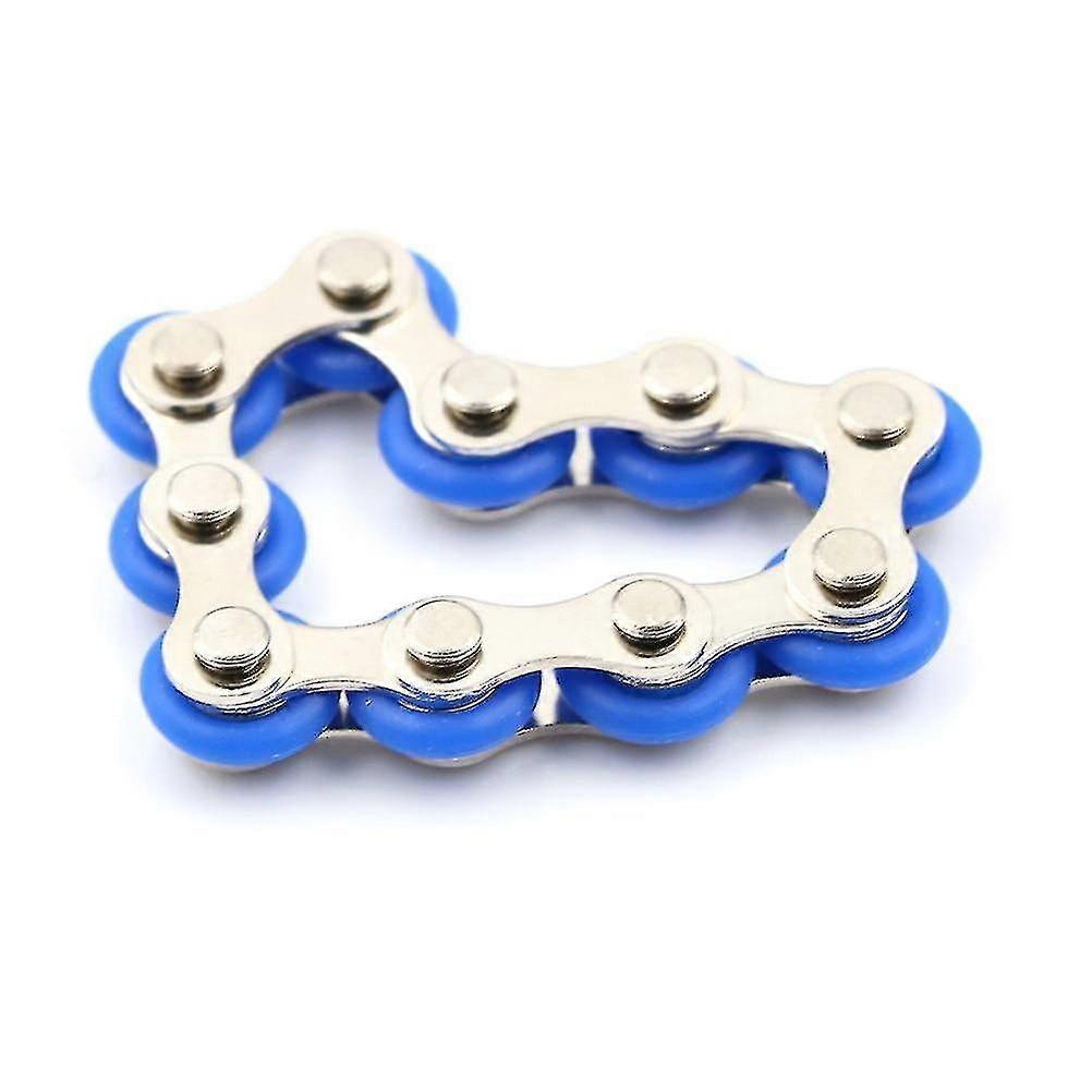 Bike Chain Fidget Spinner Bracelet For Autism And Adhd(1pcs,blue)