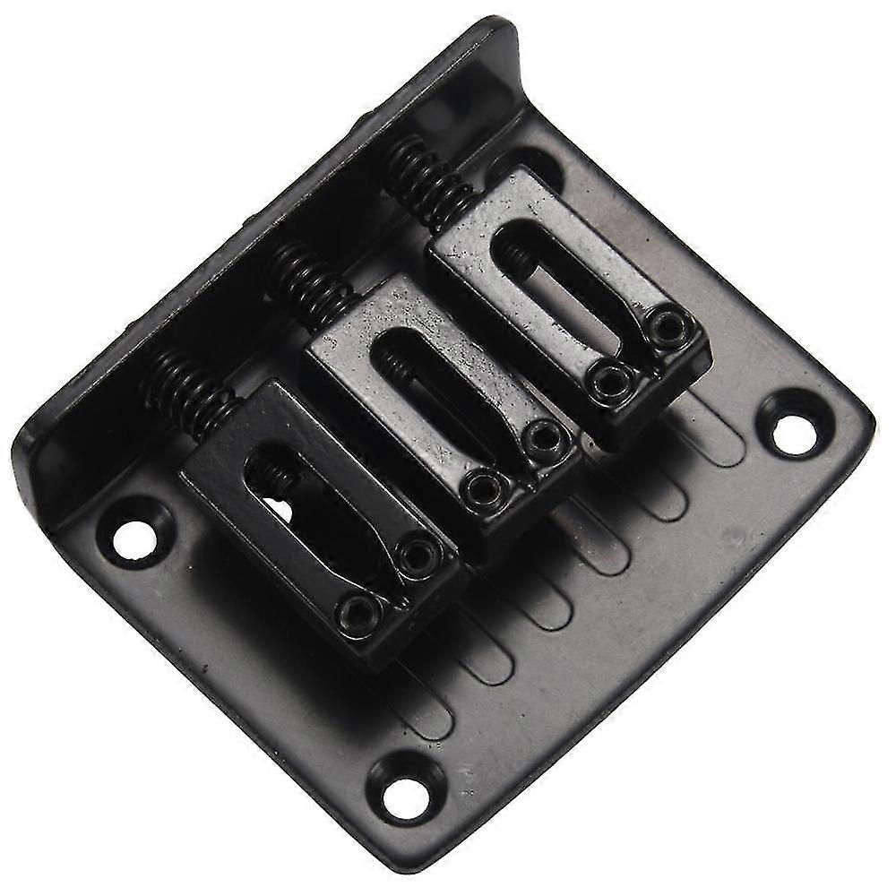3-string Black Top Loading Hard-tail Bridge For Cigar Box Guitars & More
