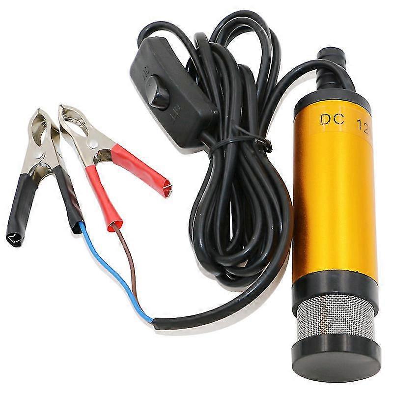 Pompe submersible 12 V pour le pompage d'eau diesel 38 mm Pompe de transfert d'eau, d'huile et de carburant diesel
